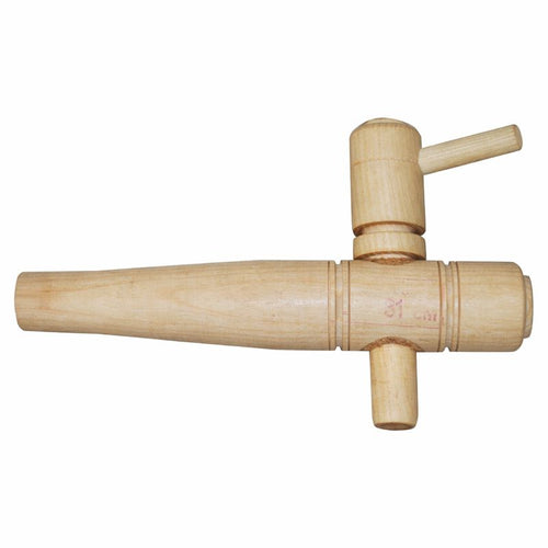 Avtappningskran i trä