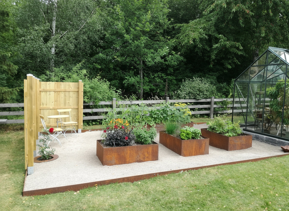 Pallkrage/odlingsram Corten