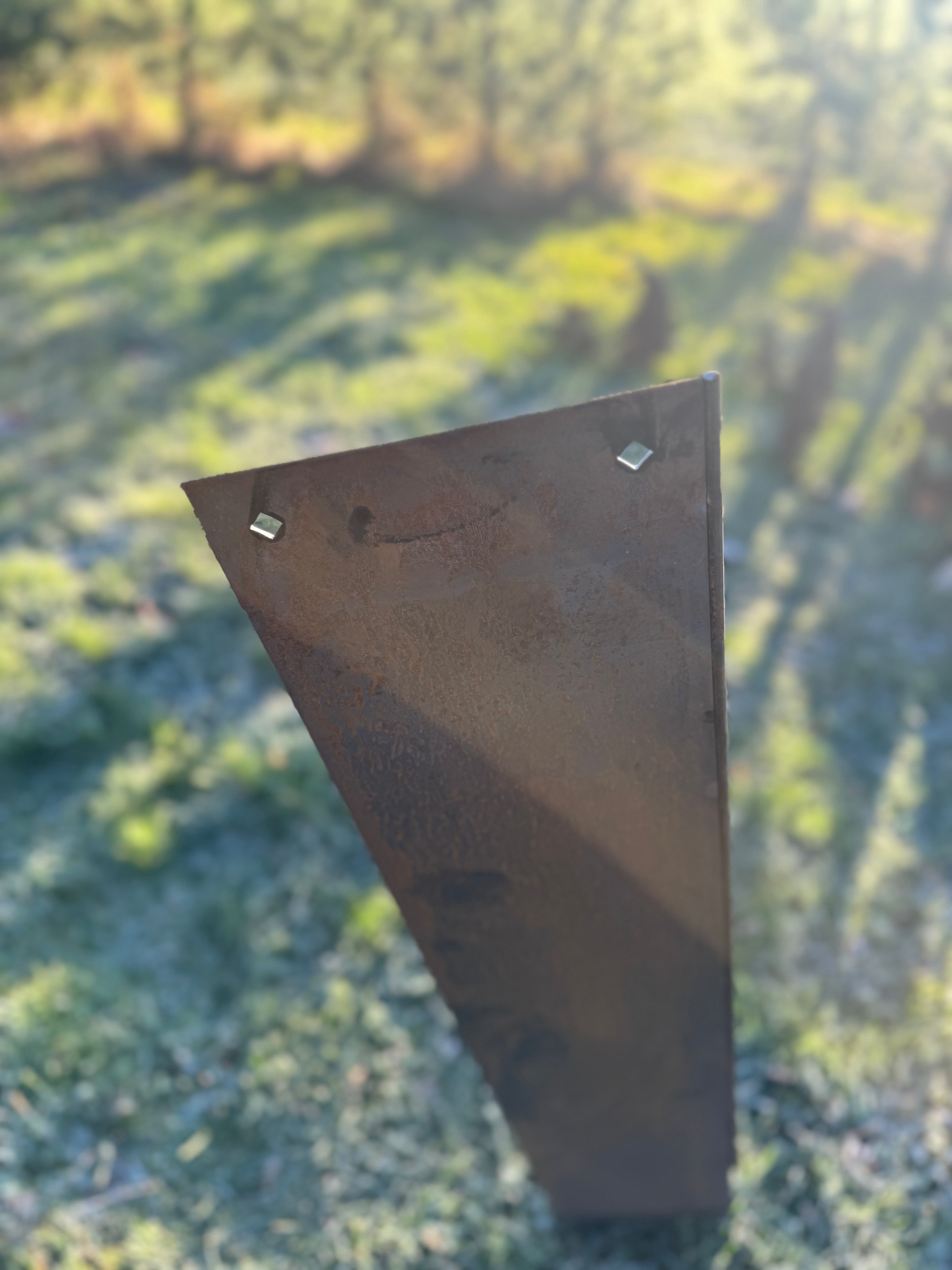 Rabattkant med mjuk kant – 3 mm cortenstål