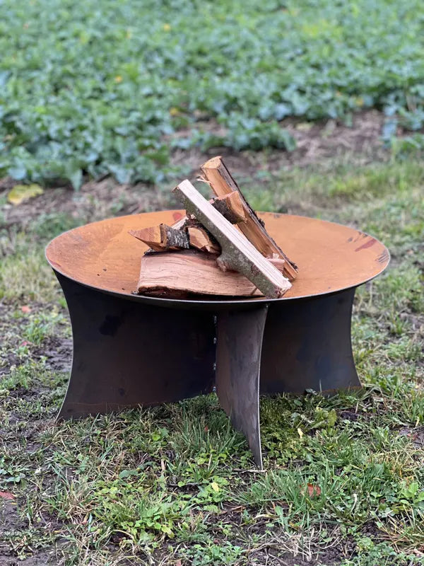 Eldfat i cortenstål – olika storlekar