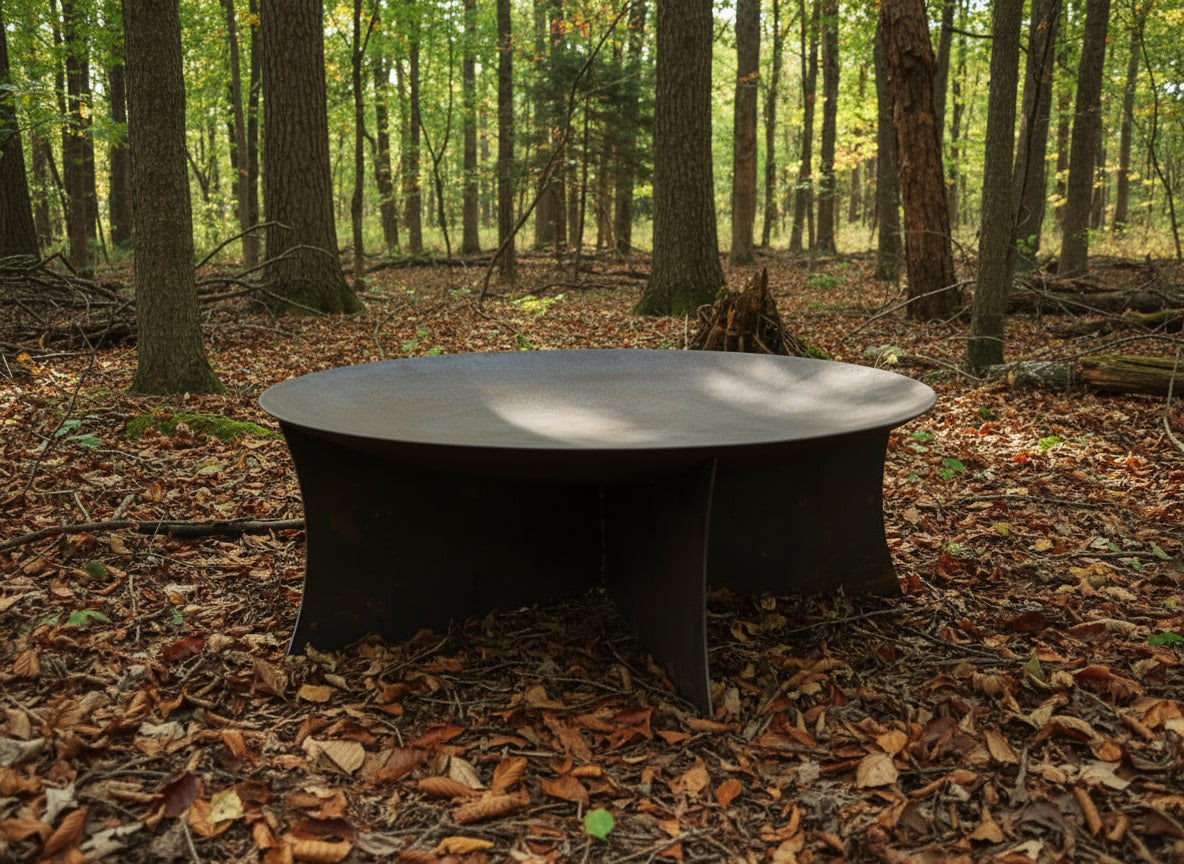 Eldfat i cortenstål – olika storlekar